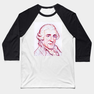 Joseph Haydn Portrait | Joseph Haydn Artwork | Line Art Baseball T-Shirt